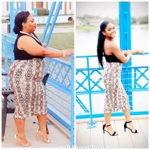 Loveable Snicker Snake Skin Skirt